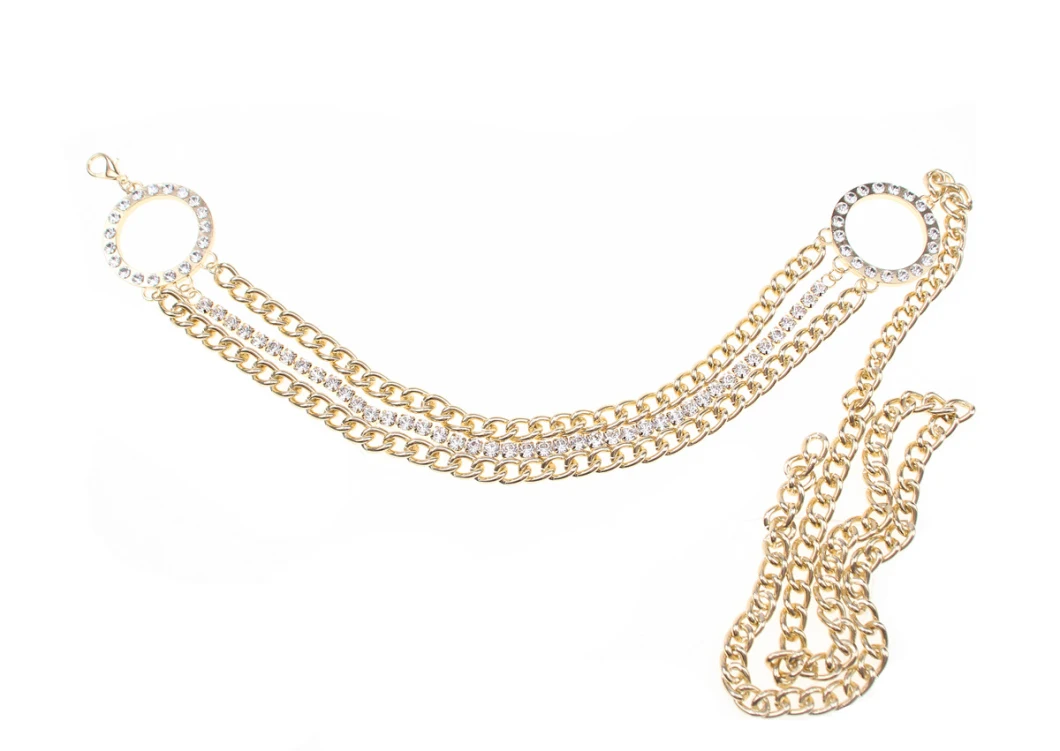 Fashion Accessories Chain Belt with Diamond