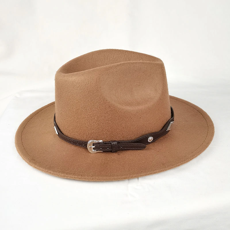 Diamond Pattern Nail Handmade Belts Band Fedora Hats PU Leather
