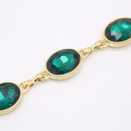 Green Diamond Waist Chain Belt Wedding Valentines Gift for Girlfriend Wife Her