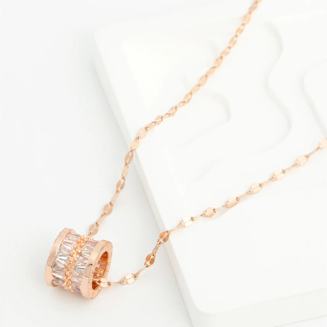 Necklace Female Small Woman Waist Rose Gold Light Luxury Niche Senior Full Drill Clavicle Chain Everything