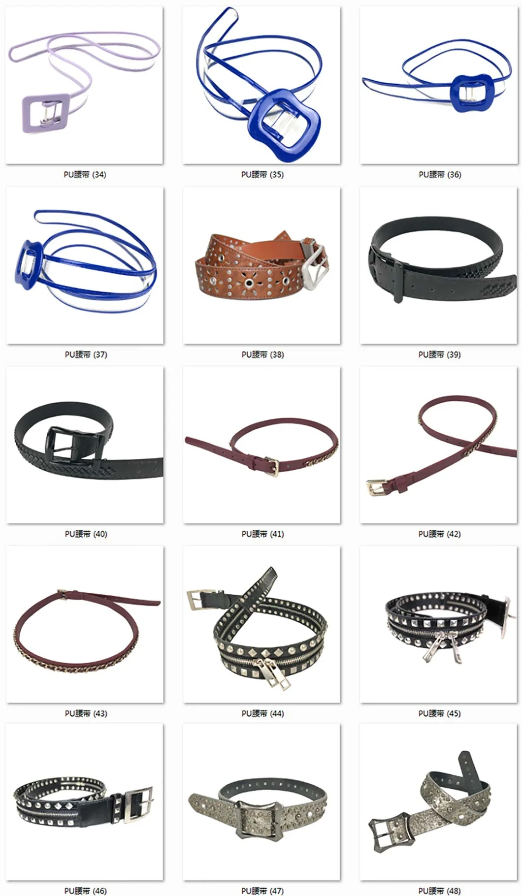 New Design Belts PU Leather Women Belt Clothing Accessories