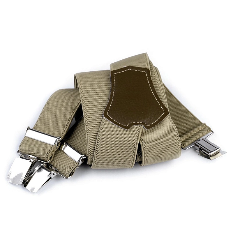 Hot Sell OEM Solid Color Y Back Clips Mens Trouser Braces Suspender Elastic Band with Custom Logo