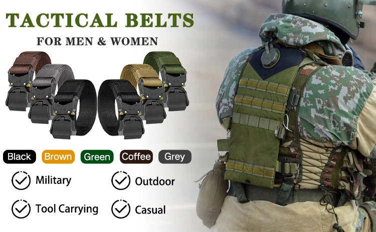 Mil Style Battle Molle Nylon Heavy Duty Rigger Tactical Belt with Alloy Buckle