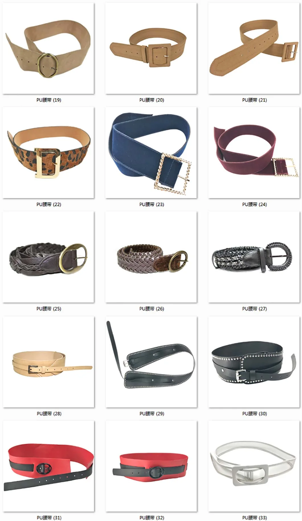 Factory OEM Wholesale Fashion Casual Women Belt PU Leather Belts