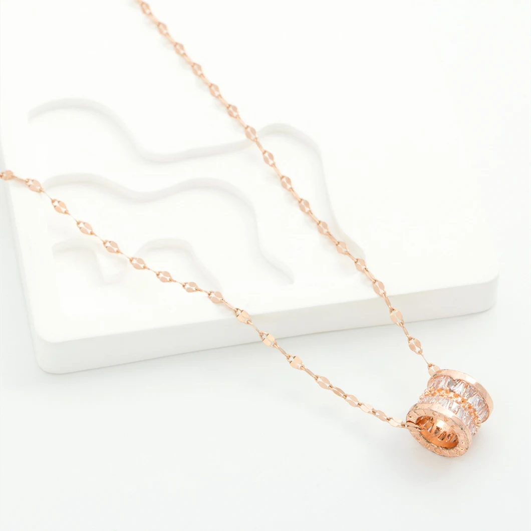 Necklace Female Small Woman Waist Rose Gold Light Luxury Niche Senior Full Drill Clavicle Chain Everything