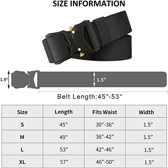Mil Style Battle Molle Nylon Heavy Duty Rigger Tactical Belt with Alloy Buckle