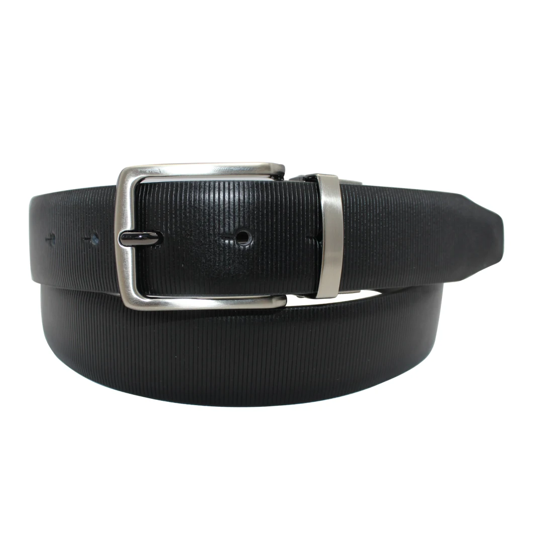 Hot Double Sides PU Leather Reversible Belt Black Brown Dress Belt (35-23043)