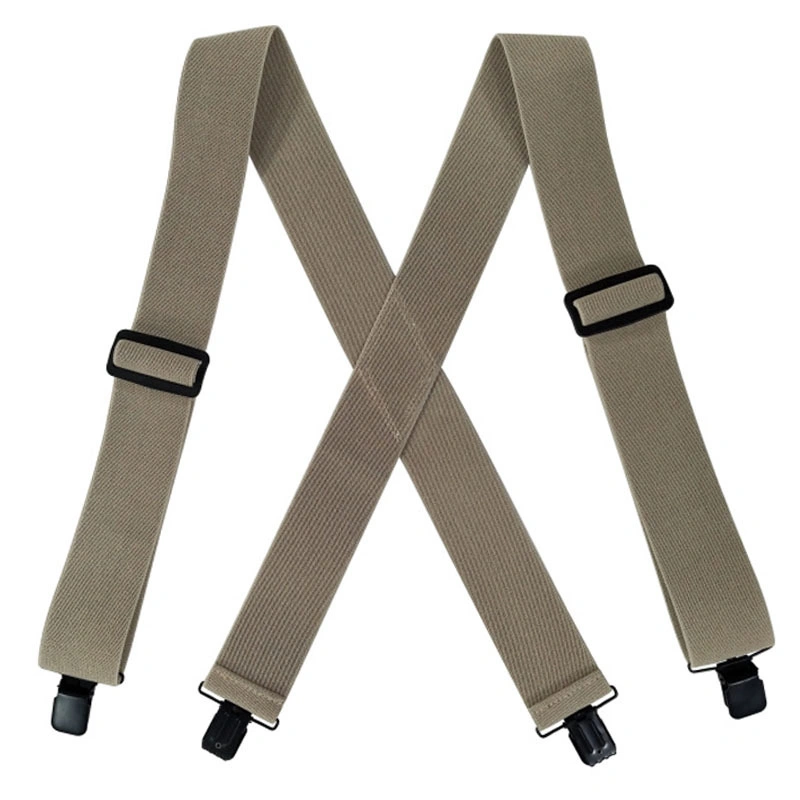 Wholesale High Quality Solid Forest Green Elastic Logger Suspender Colored for Men with Custom Logo