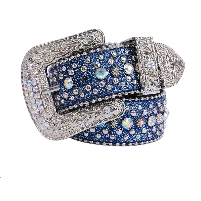Women Belt Full Rhinestone Waist Chain Inlaid Waistband Shiny Crystal Diamond Belt