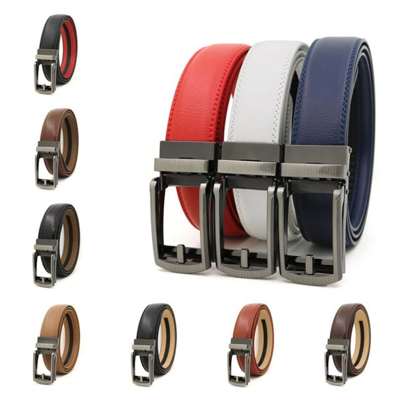 Wholesale Fashion Casual Adjustable Alloy Buckle Genuine Leather Belt for Man