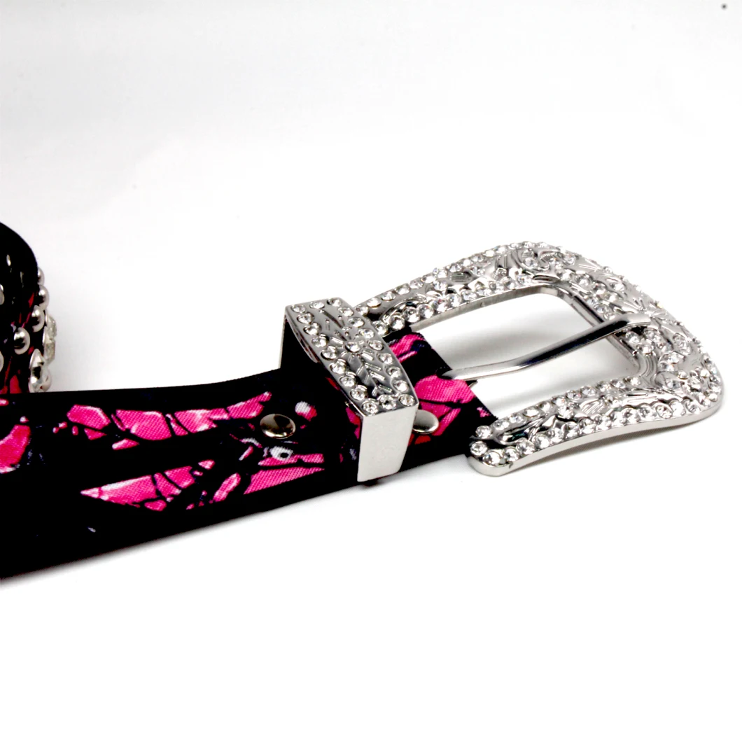 Luxury Designer Western Cowboy Studded Glitter Sparkle Diamond Rhinestone Crystal Punk Belts