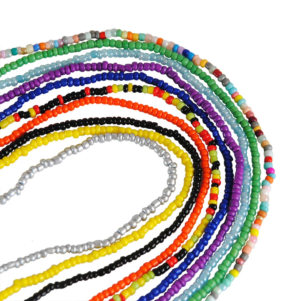 Handmade African Beads Jewelry Bohemian Style Elastic Colorful Waist Chain