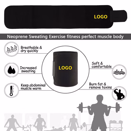 Sports Fitness Neoprene Slimming Waist Wrap Band Belt Weight Loss Waist Trimmer Sweat Belt for Women Men