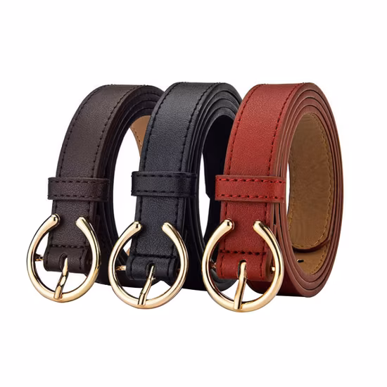 Fashion Belt Women′s Pin Buckle Belt PU Belts for Women Wholesale Colorful Fashion Belt Factory