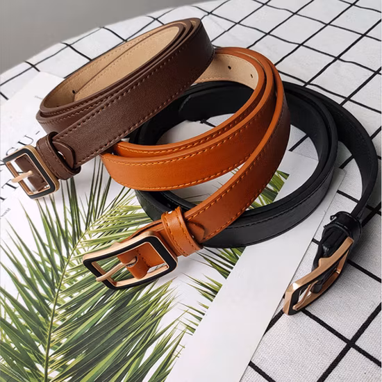 Hot Sell PU Leather Belt Customized Logo Women Leather Belts for Casual Dress